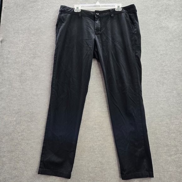 Dickies Women Pants 16 Black Chino Straight Workwear High Rise 32 in Inseam - Picture 1 of 11